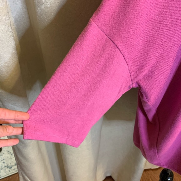 FOR THE REPUBLIC Pink Sweater V Neck Soft Long Sleeve 1X - Picture 6 of 15